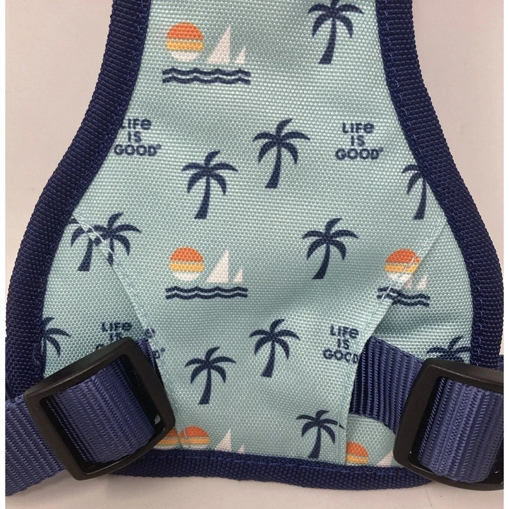 Life‎ is Good Beach Tropical Palm Trees Dog Harness LARGE  40- 100 lbs NEW 🌴